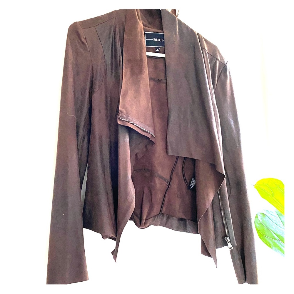 Faux leather jacket / cardigan